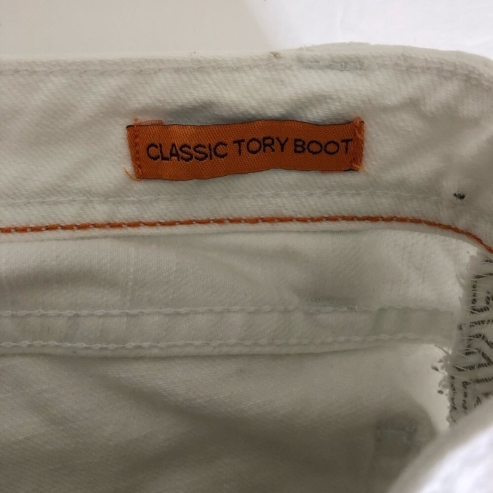Tory Burch Classic Boot White Jeans 25 (E1) - Picture 8 of 16